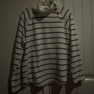 J. Crew Navy and White Striped Sweater